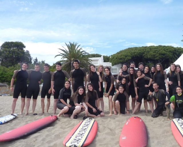 Los alumnos del surfcamp